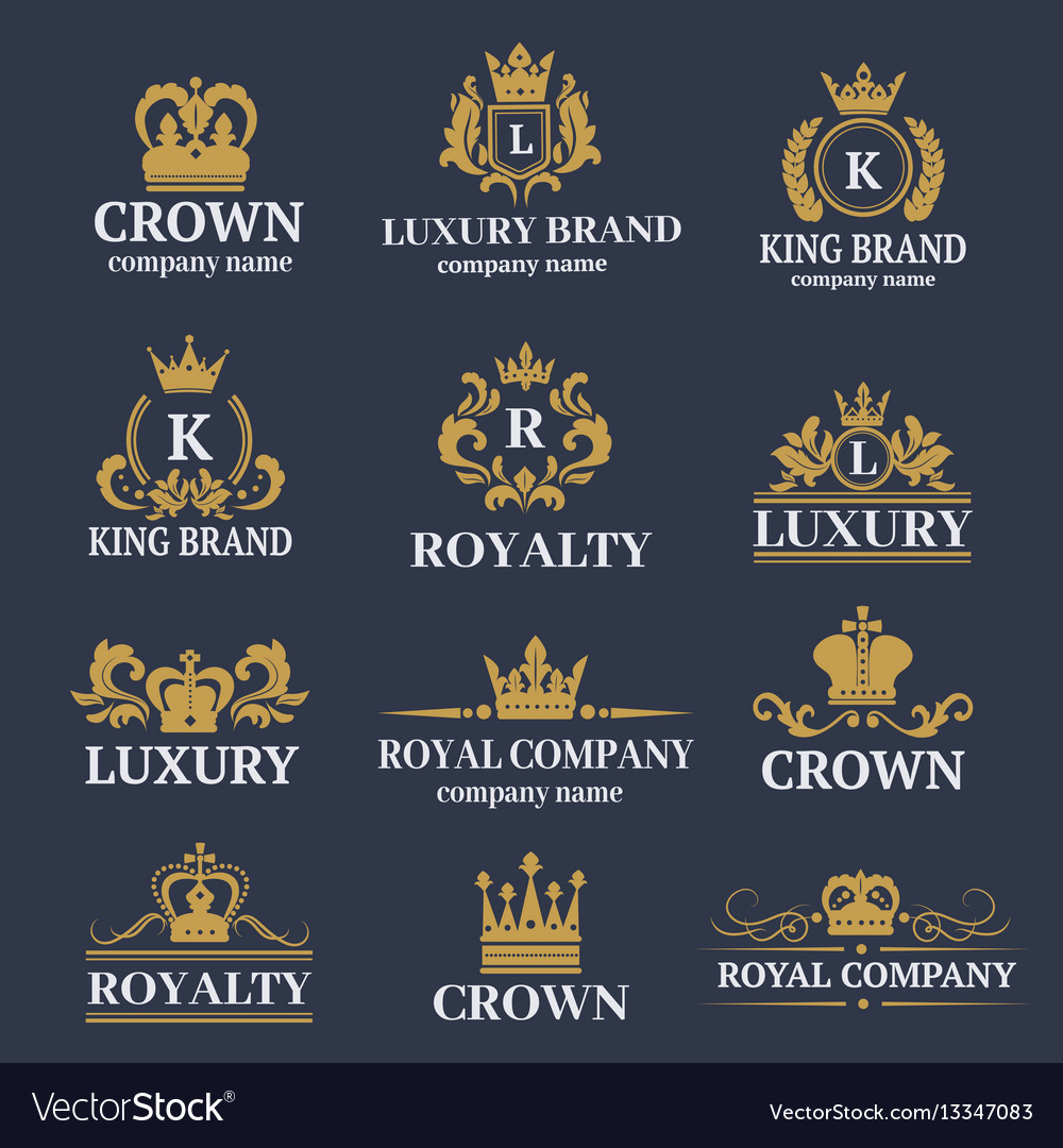 Luxury Crown & Heraldic Logo Set