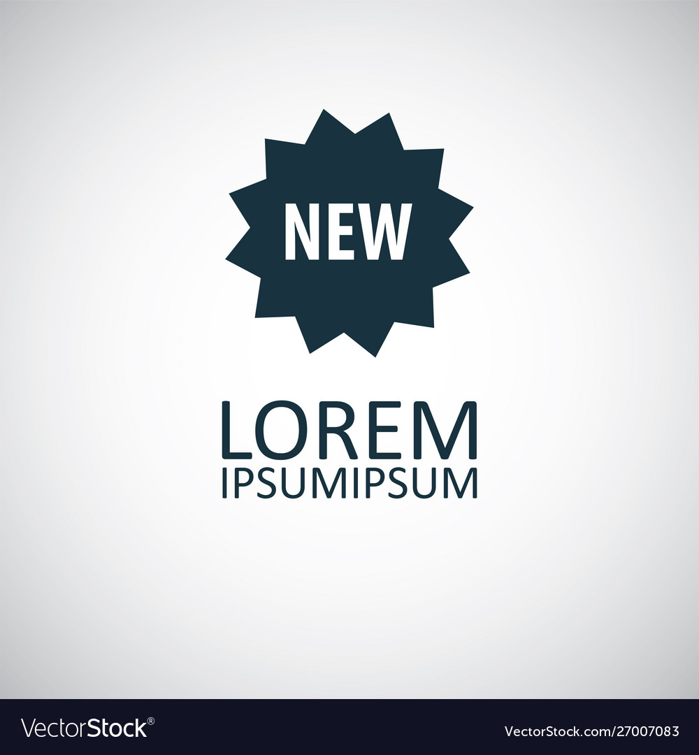 New label icon simple flat element design concept