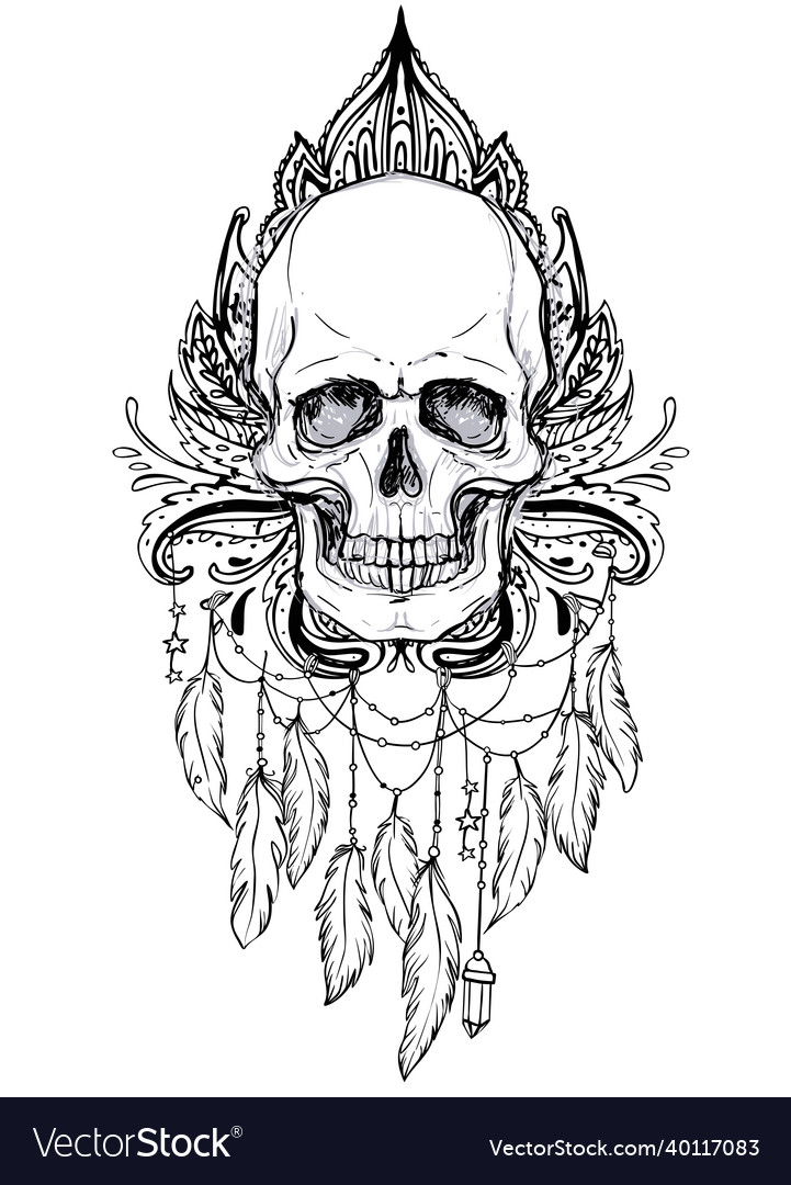 Sacred Skull with Mandala