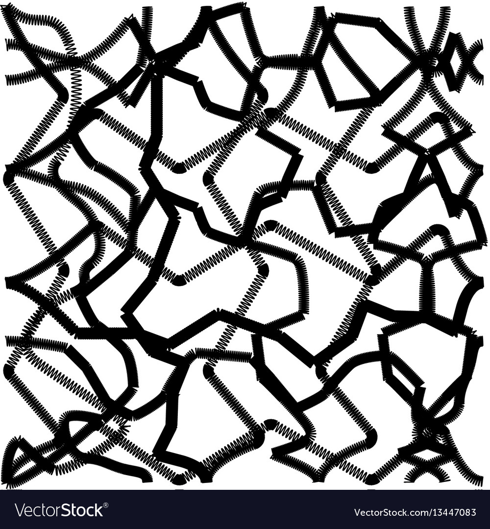 Seamless pattern with geometric shapes and symbols