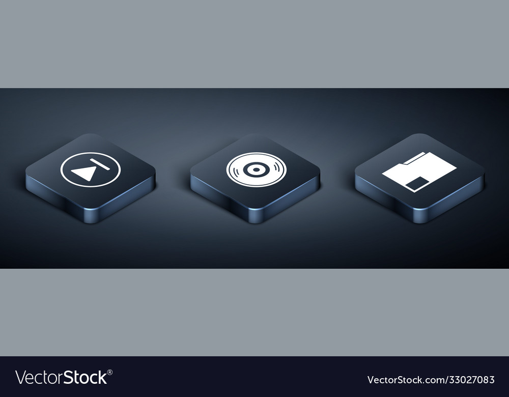 Set isometric fast forward document folder