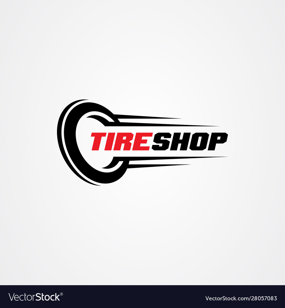 Tire shop logo template icon