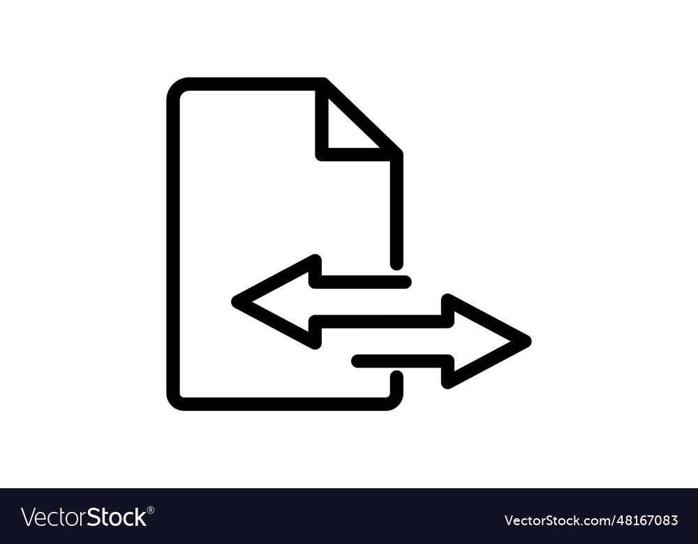 Transfer icon suitable for web site design app vector image Transfer icon suitable for web site design app