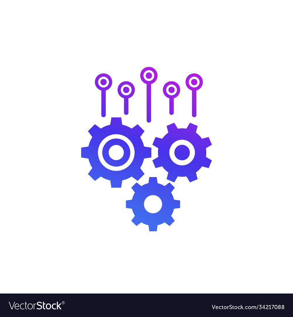 Automation concept icon on white Royalty Free Vector Image