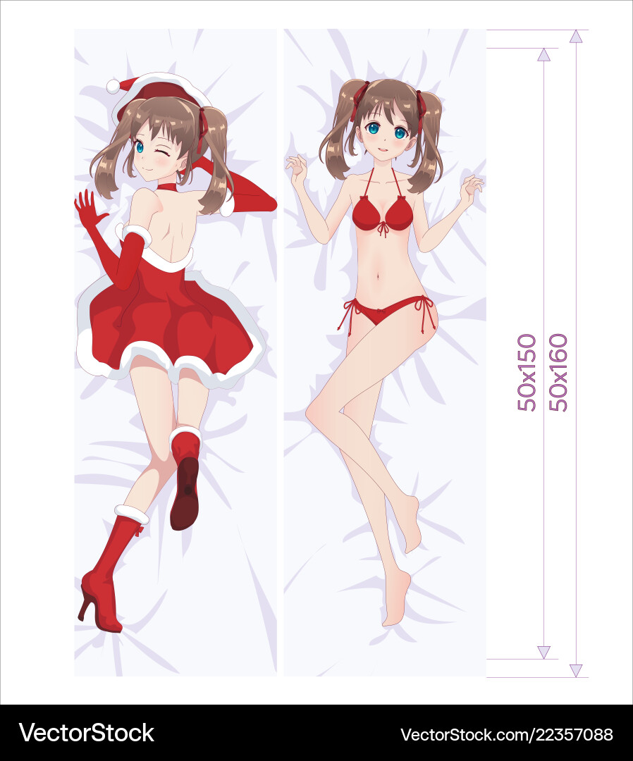 Dakimakura japanese body pillow for hugging Vector Image
