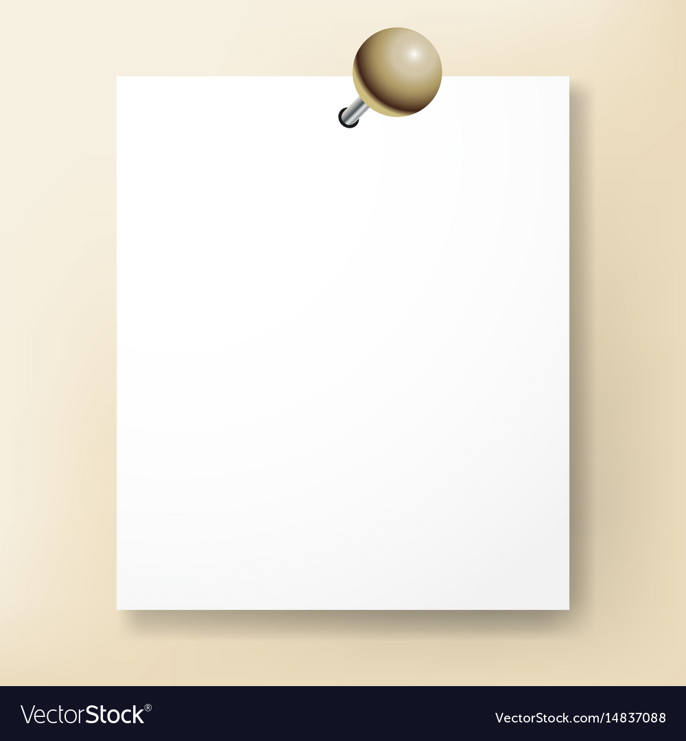 Design element sheet of white paper hanging