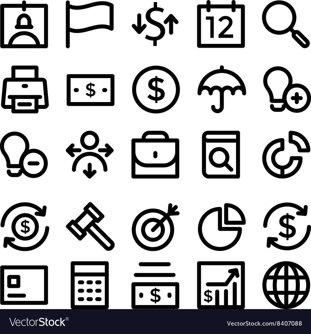 Finanzen und Geld farbige Icons 2