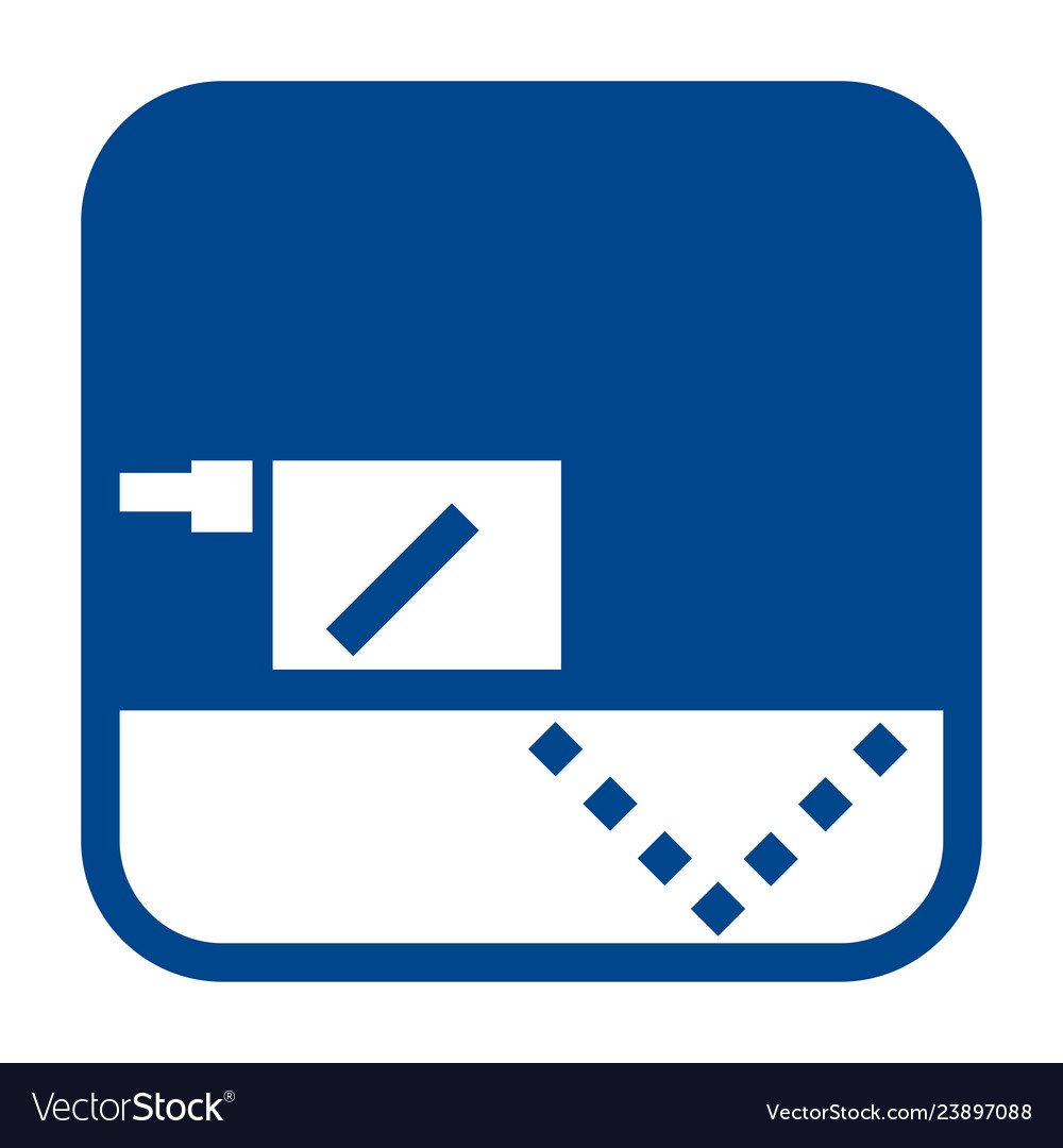 Flat design icon of ultrasonic testing
