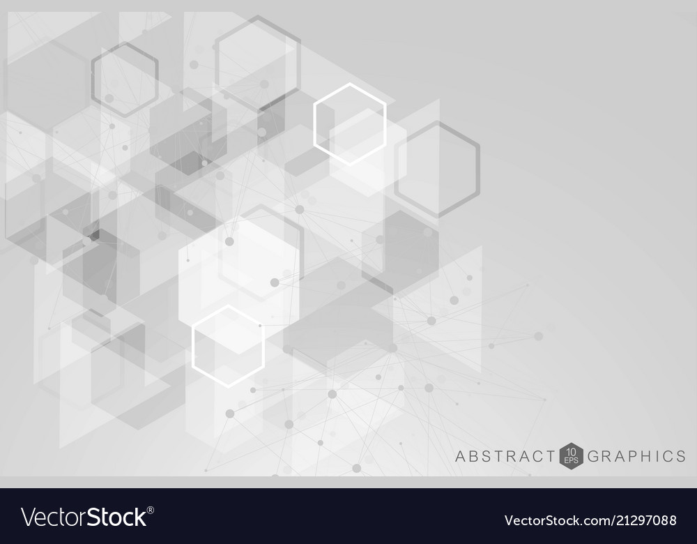 Geometric abstract background with connected line vector image Geometric abstract background with connected line