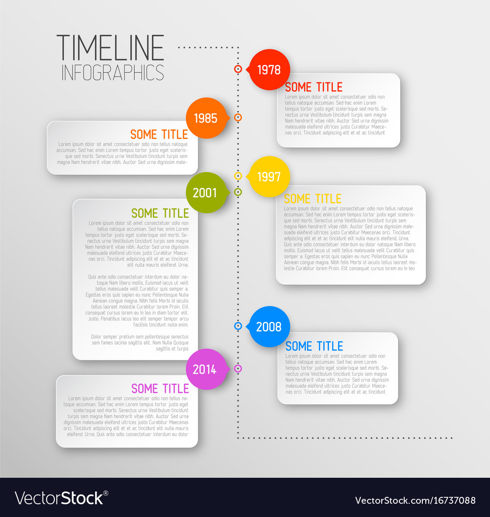 Infographic Timeline Report Template Royalty Free Vector Infographic Timeline Report Template Vector Image
