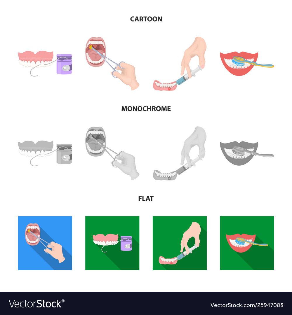 Isolated object tooth and happy icon set