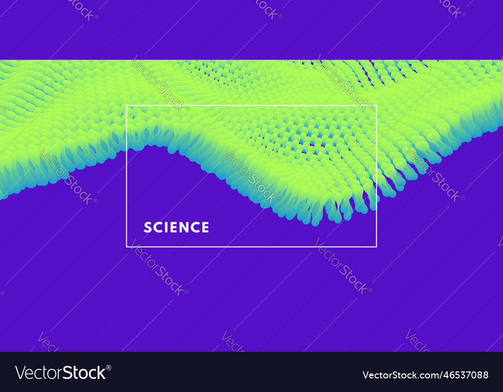 Molecular wave abstract background with dynamic Vector Image Molecular wave abstract background with dynamic