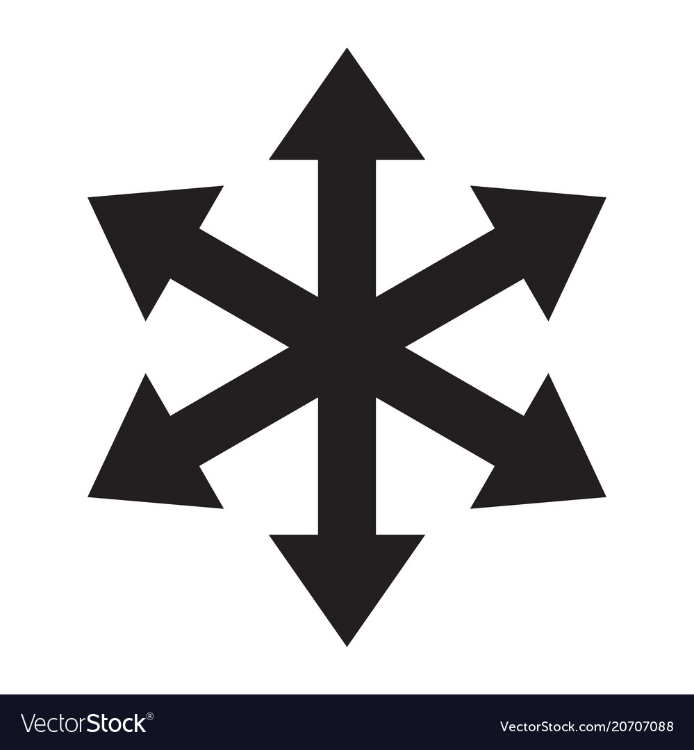 Multiple Arrow Six Way Direction Icon Royalty Free Vector 0765