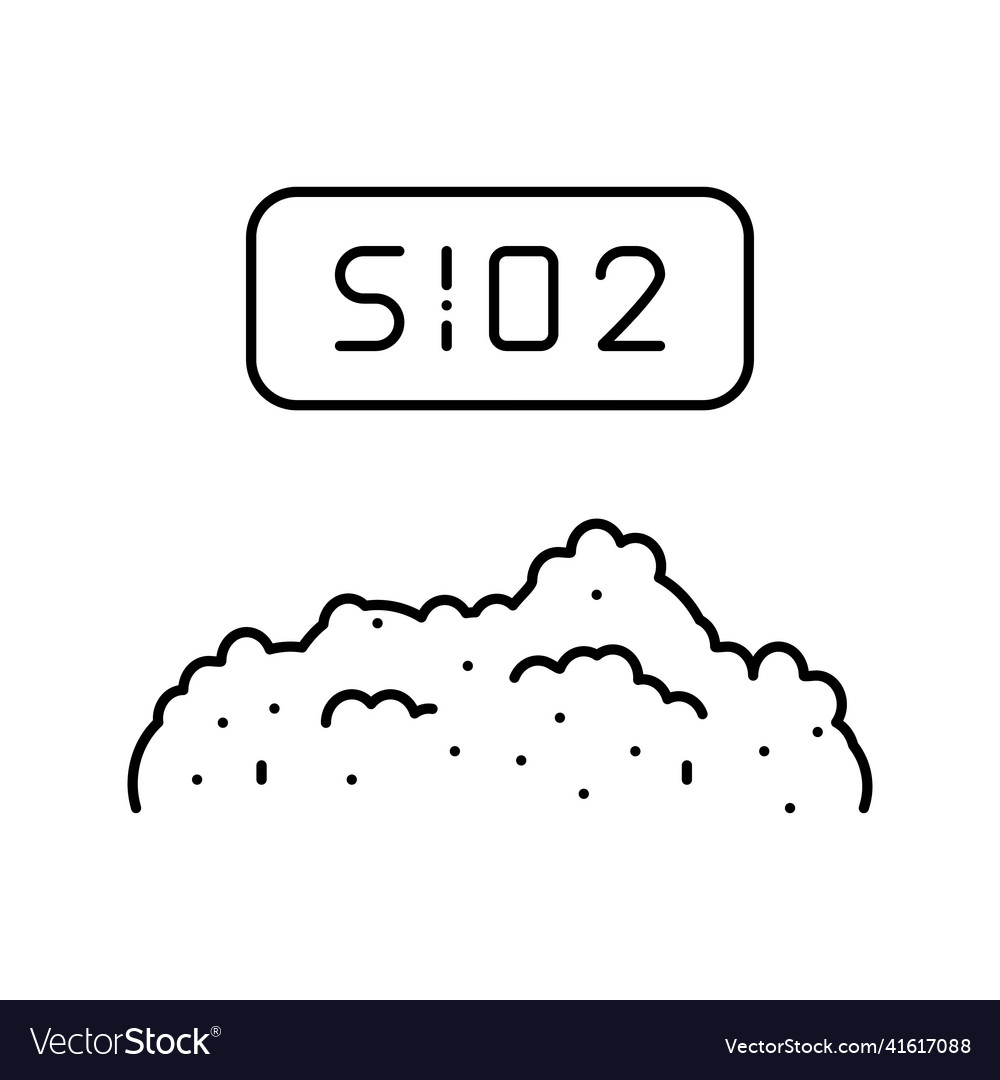 Sio2 semiconductor manufacturing line icon