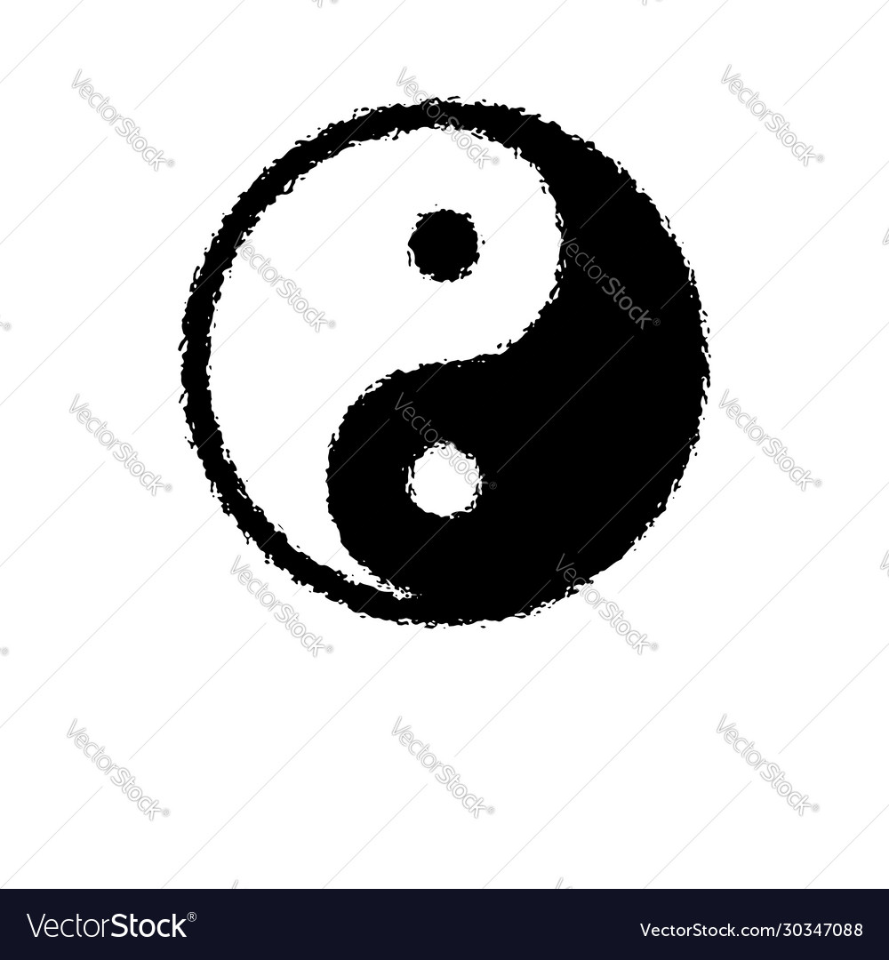 Yin yang symbol with space for your text element Vector Image Yin yang symbol with space for your text element