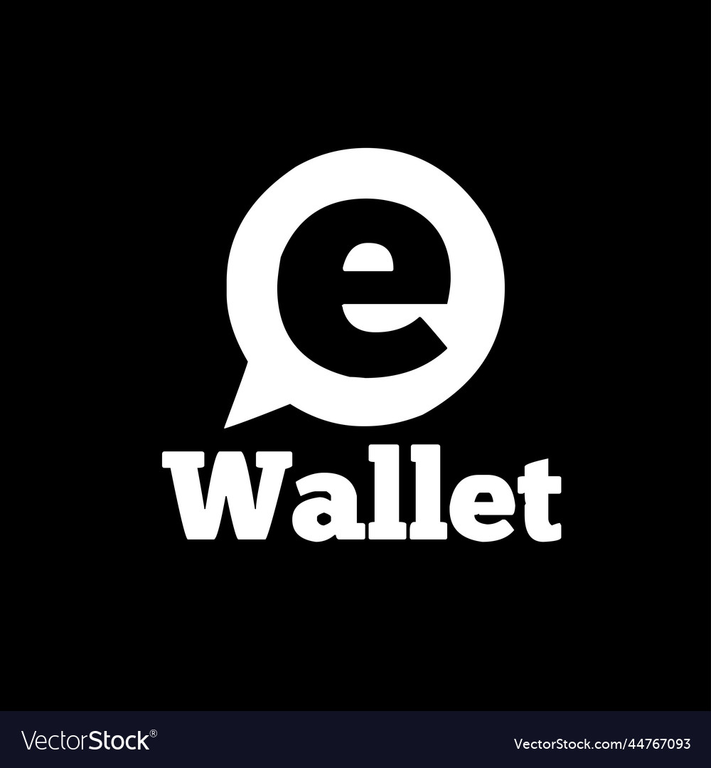 E wallet logo Royalty Free Vector Image - VectorStock