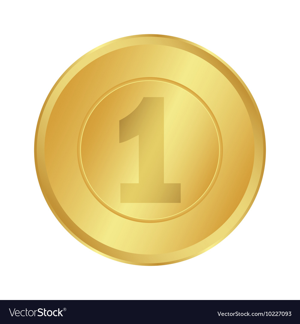 Gold medal for the champion Royalty Free Vector Image