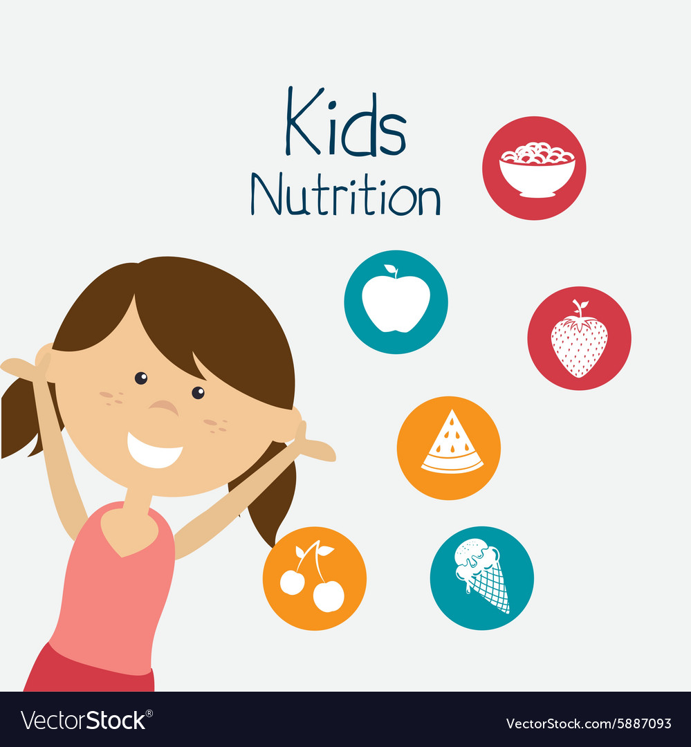 Kids food design Royalty Free Vector Image - VectorStock