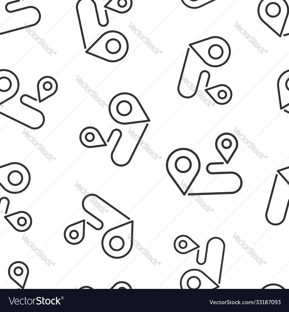 Map pin icon in flat style gps navigation
