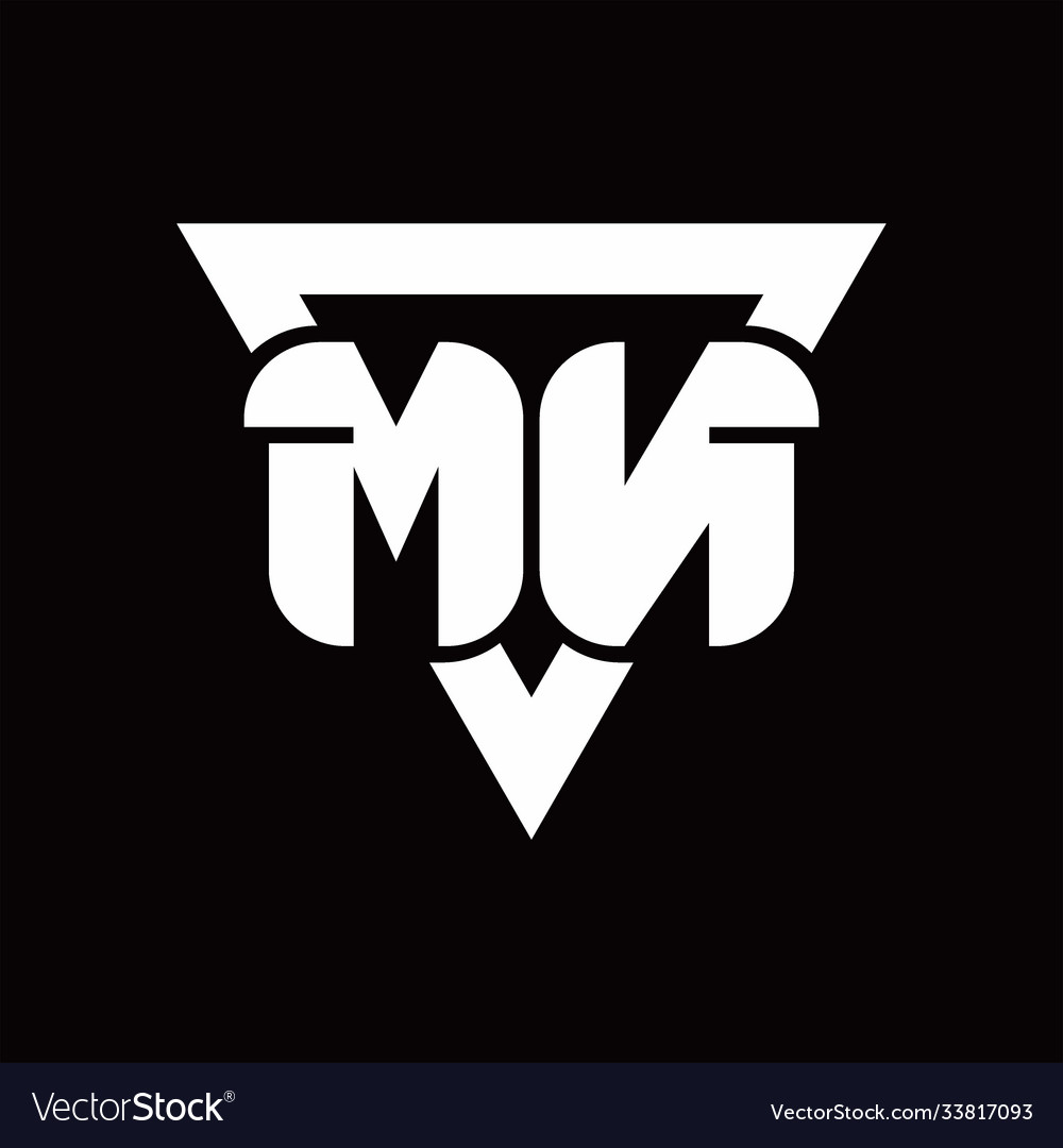 Mn Logo Monogramm mit Dreiecksform abgerundet