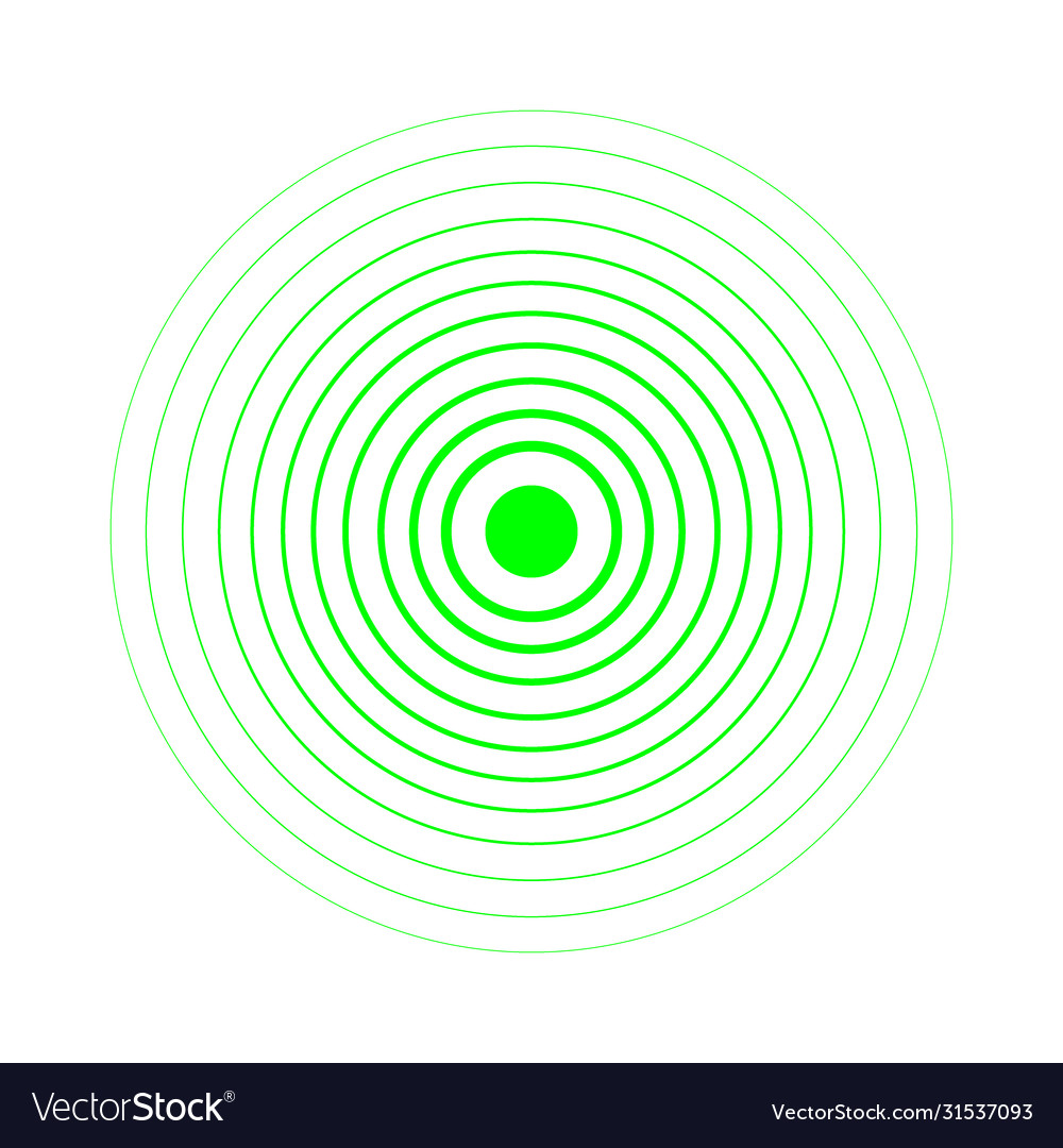 Radar screen concentric circle elements for sound vector image Radar screen concentric circle elements for sound