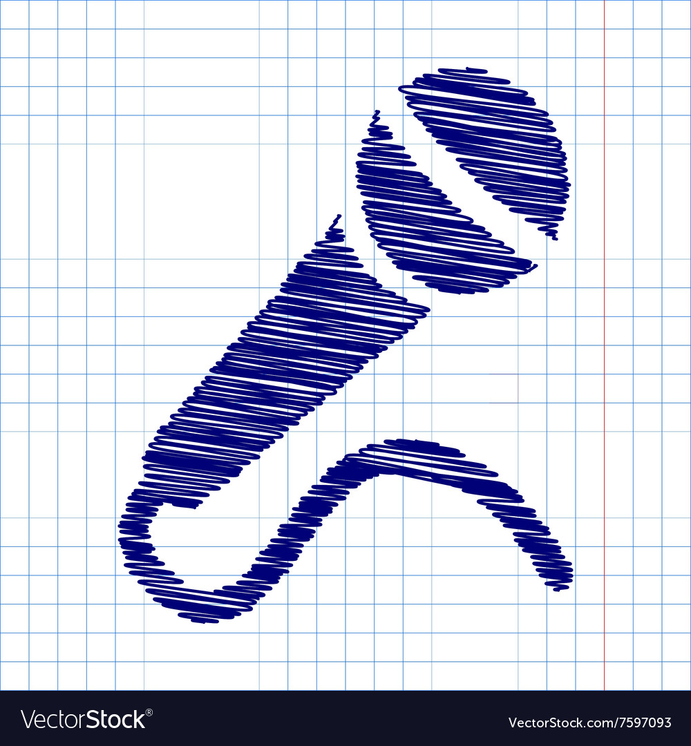 Scribble icon with pen effect