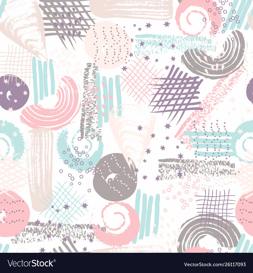 Seamless pattern with abstract shapes vector image Seamless pattern with abstract shapes