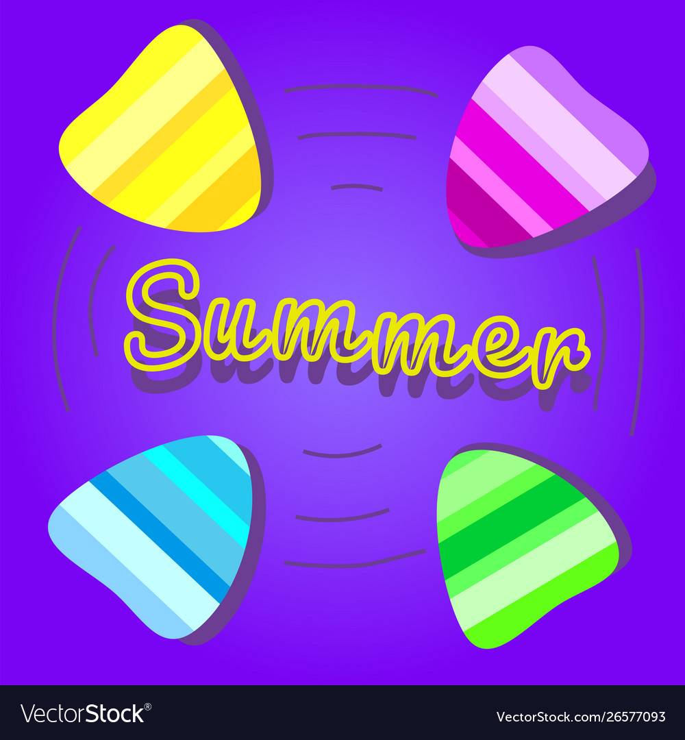 Summer background with seashell elements
