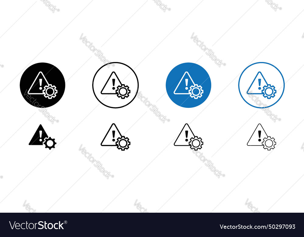 System error icon settechnical failure warning