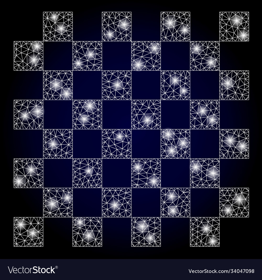 Bright web net chess board with glare spots Vector Image Bright web net chess board with glare spots