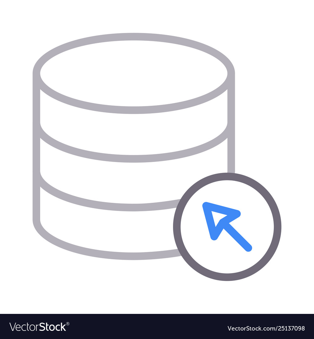 Click database vector image Click database