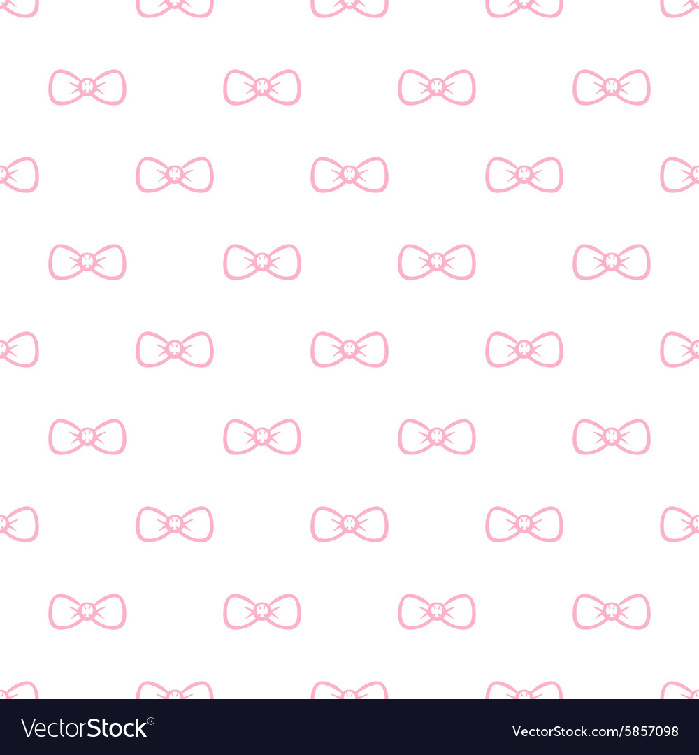 Cute minimalistic bow tie seamless pattern