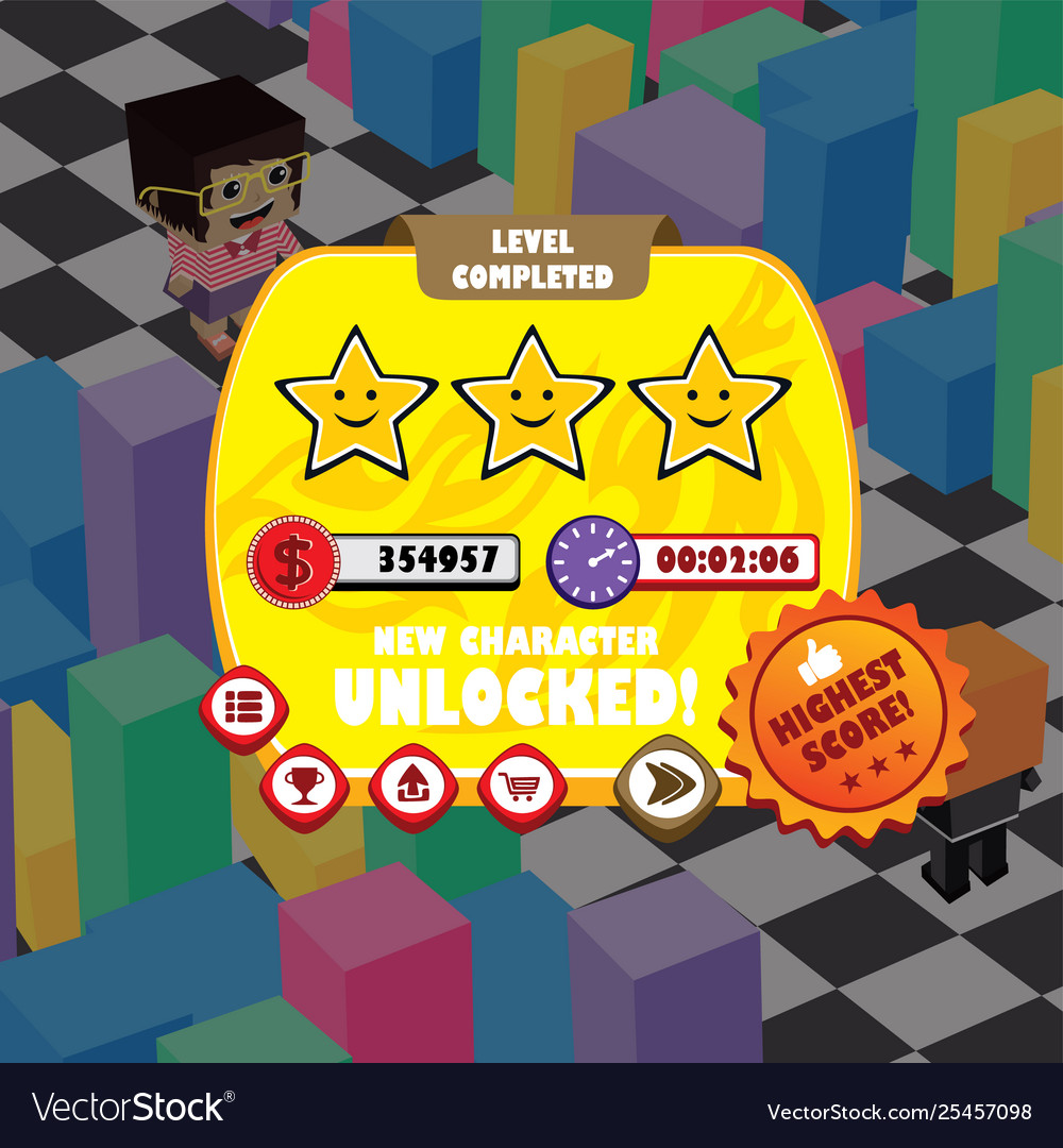 Game ui menu application mobile app