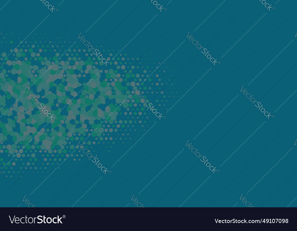 Geometric multi size hexagon with color