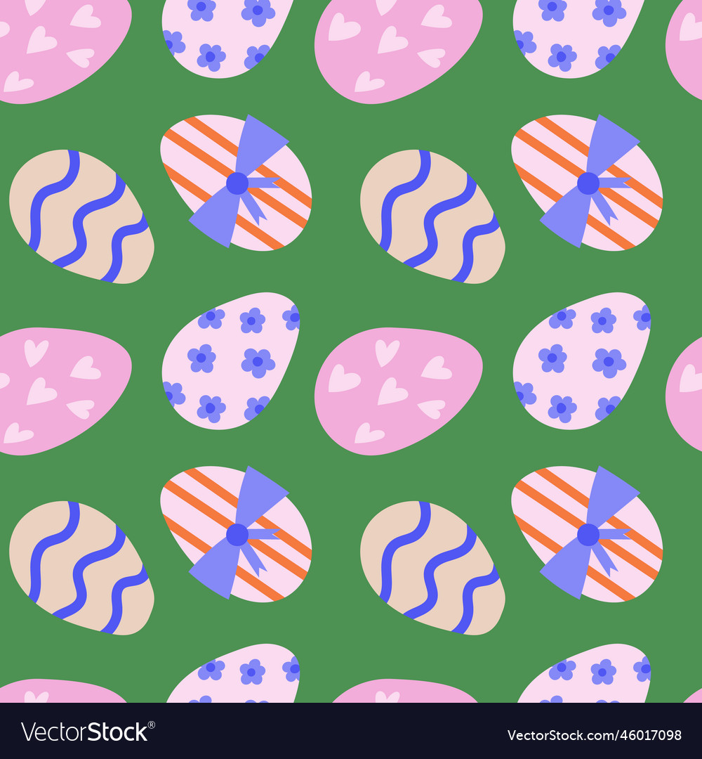 Graphical minimalistic seamless pattern for easter