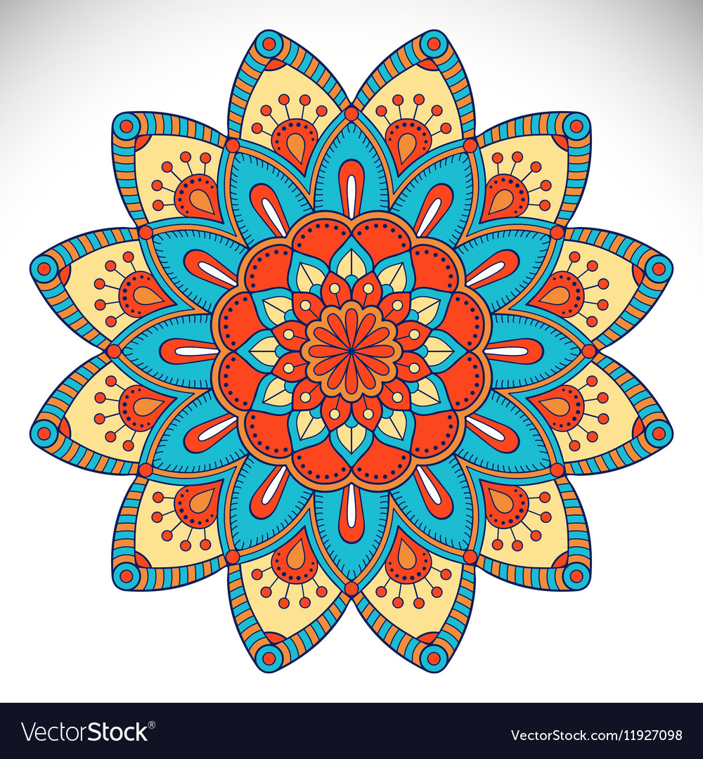 Indian mandala Royalty Free Vector Image - VectorStock