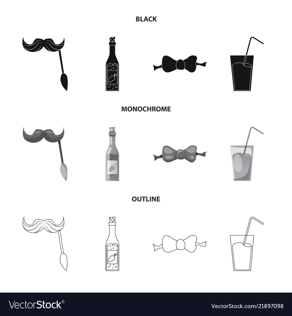 Isolated object of party and birthday icon set Vector Image Isolated object of party and birthday icon set