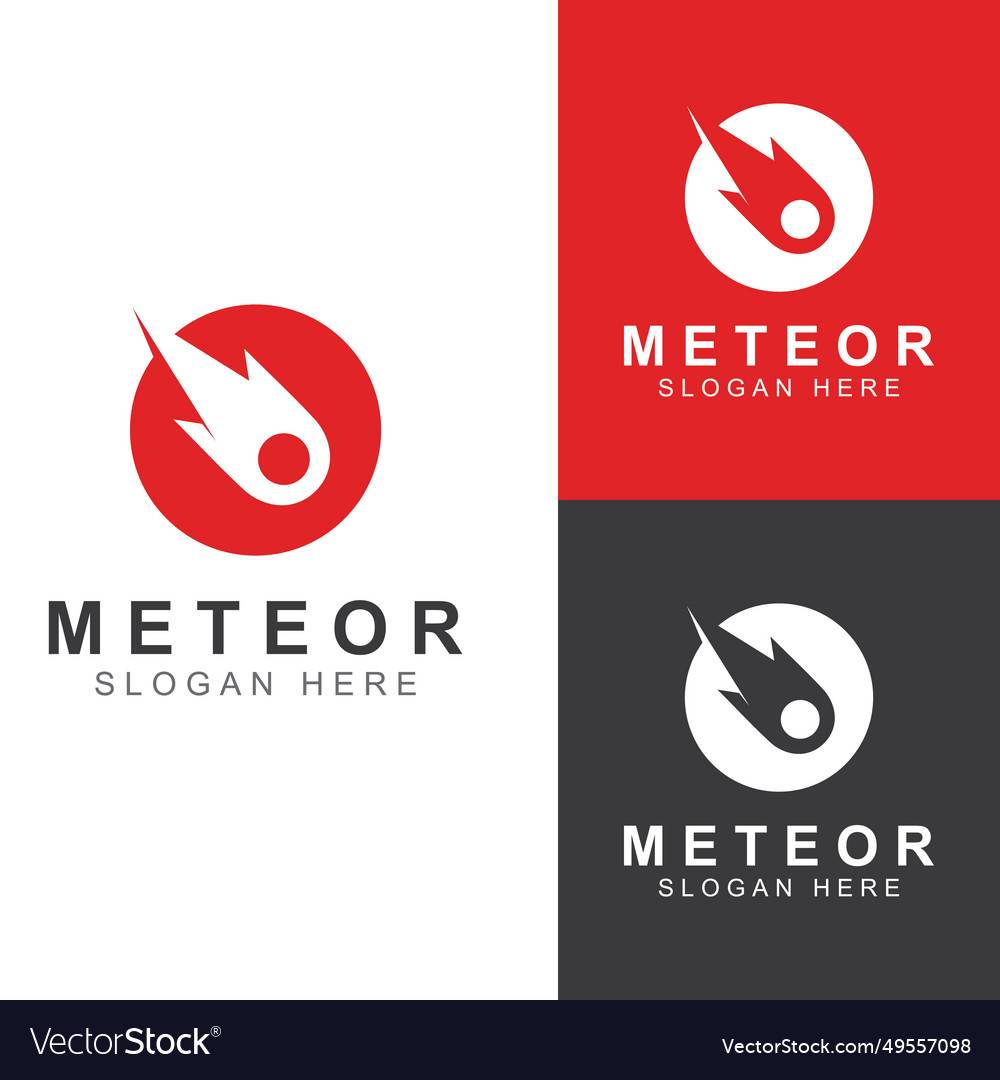 Logo design template meteor or space object Vector Image Logo design template meteor or space object