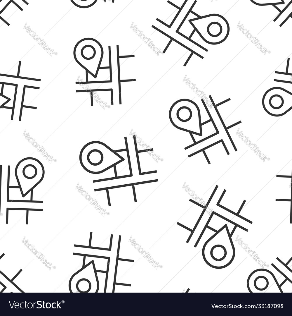 Map pin icon in flat style gps navigation vector image Map pin icon in flat style gps navigation