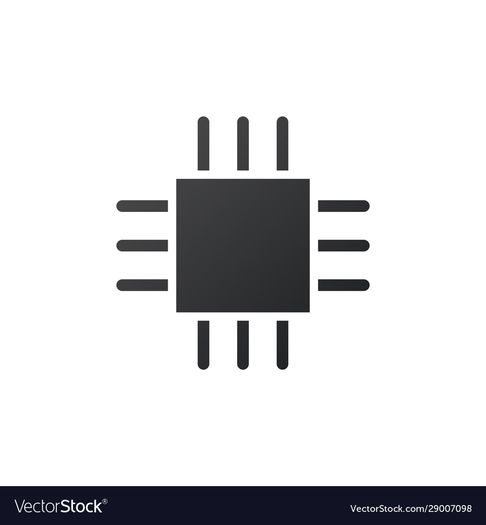 Microchip icon cpu central processing unit
