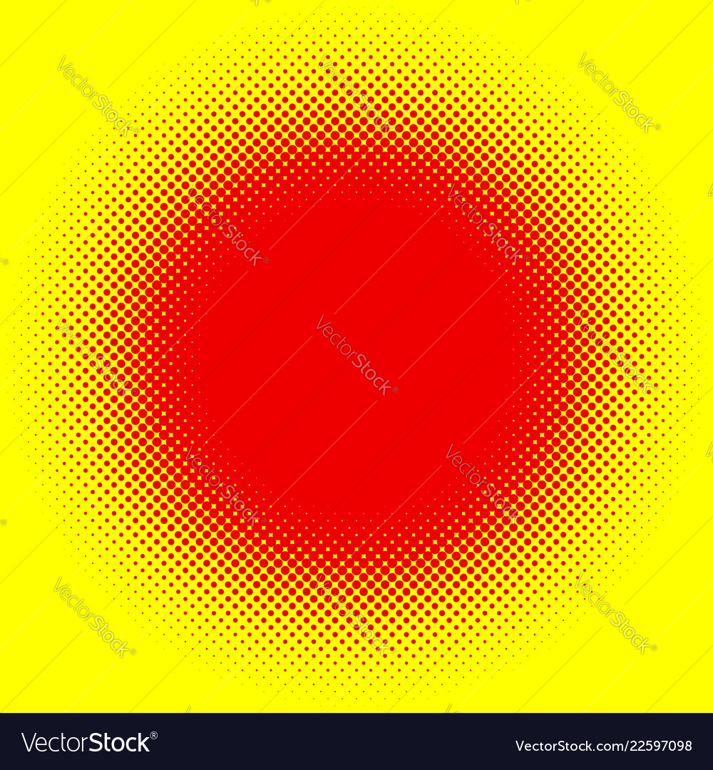 Popart halftone pattern background yellow and red