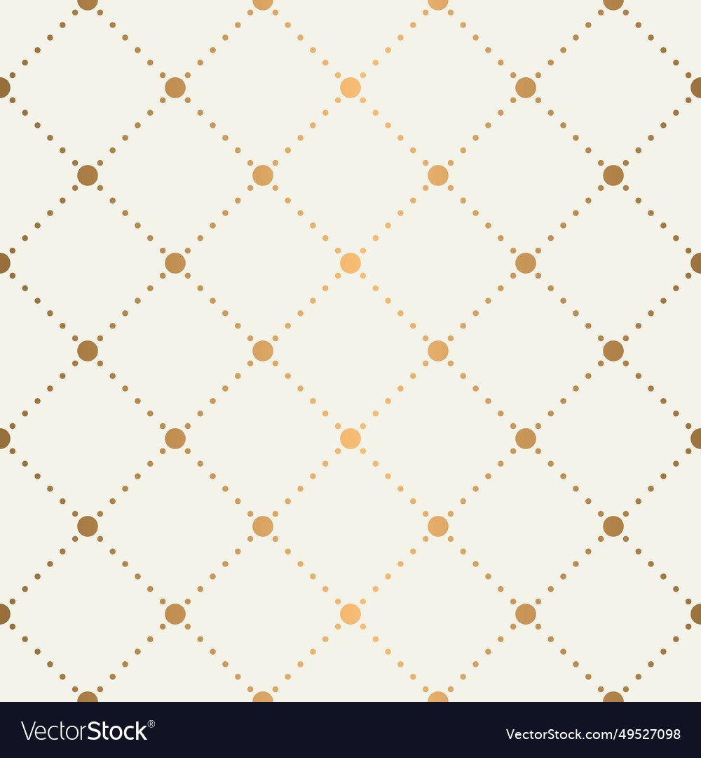 Seamless pattern with dotted lines rhombus vector image Seamless pattern with dotted lines rhombus