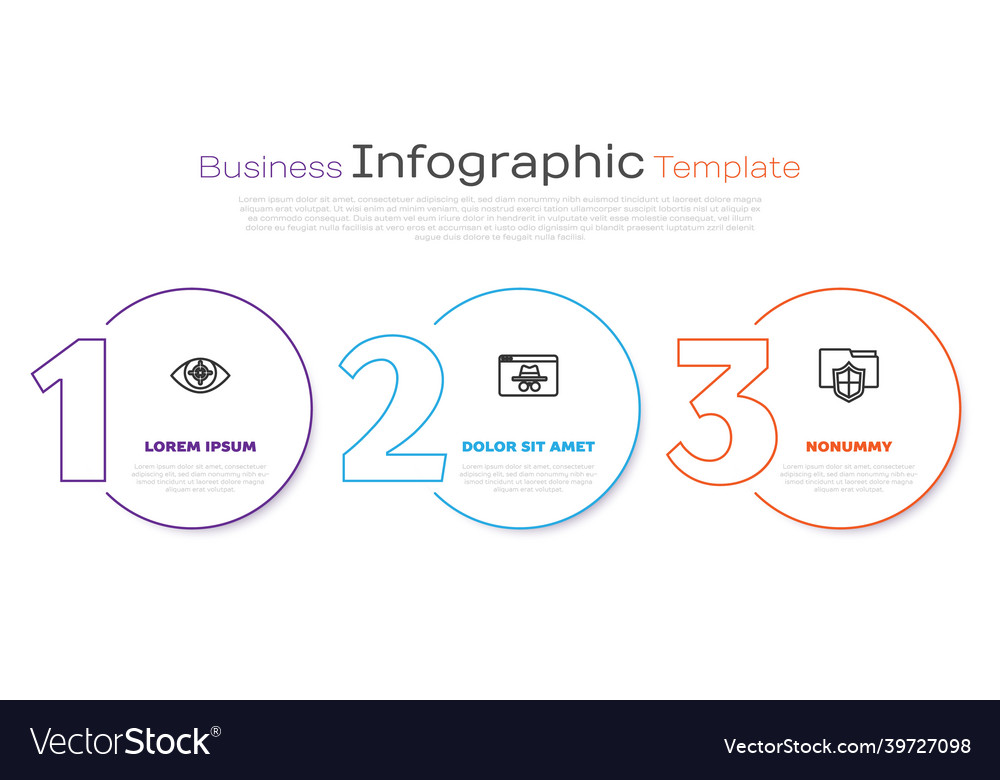 Set line eye scan browser incognito window vector image Set line eye scan browser incognito window