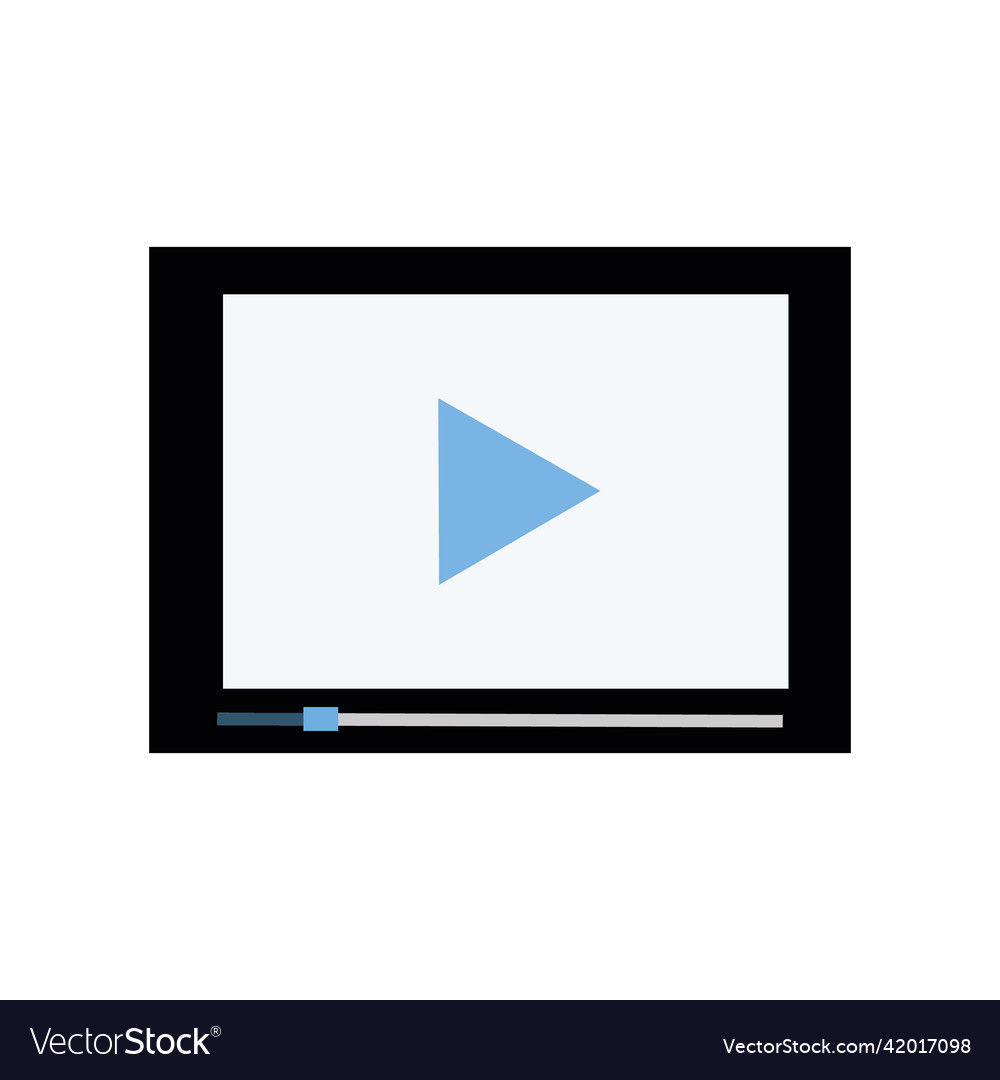 Video icon for white background for website design