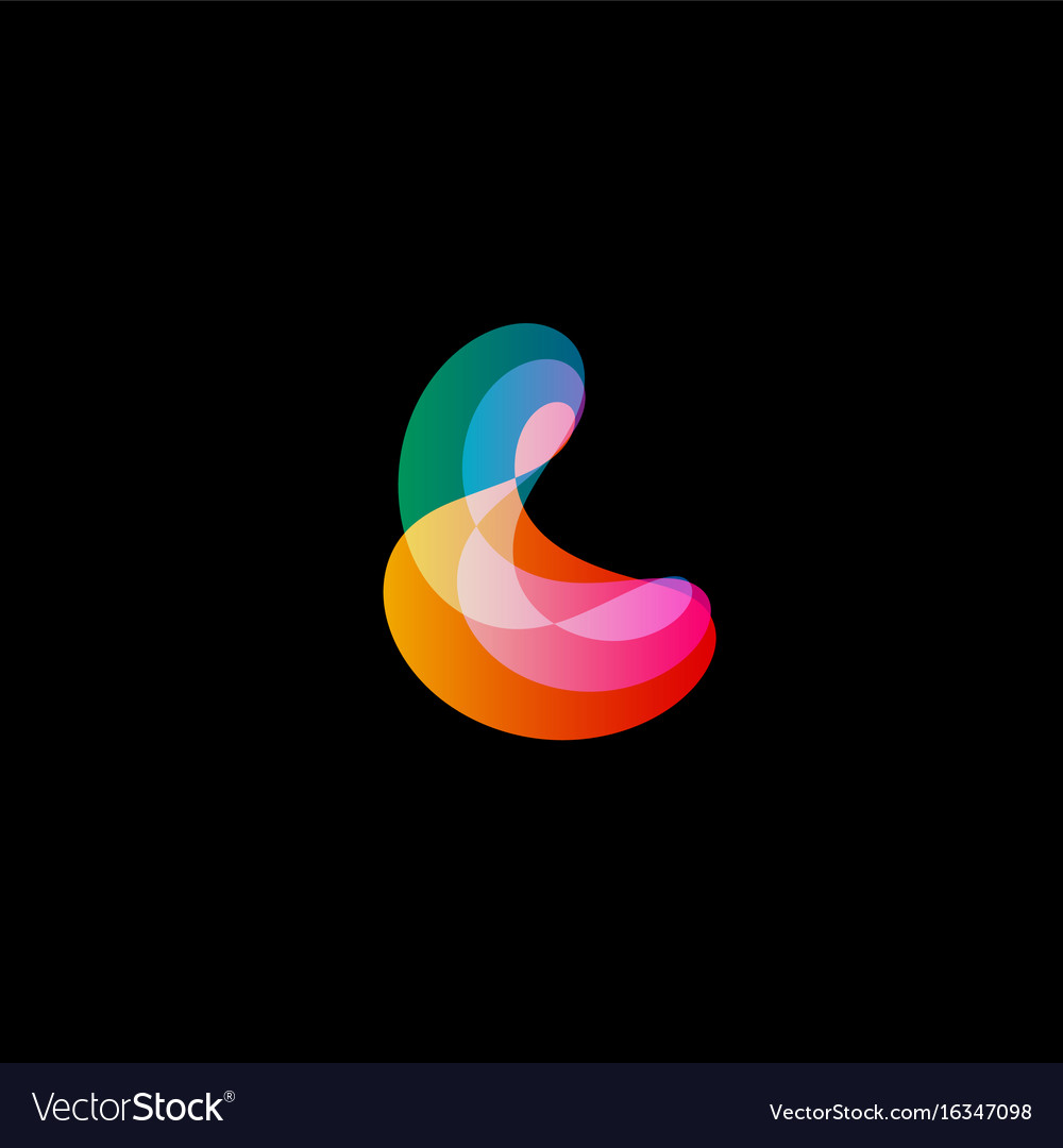 Wavy abstract logo smooth gradients