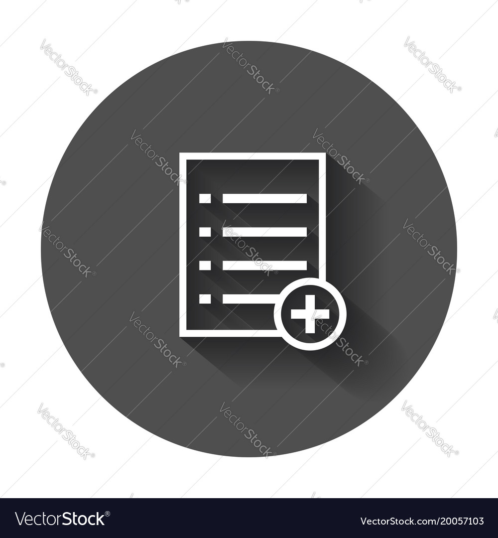 Add list document icon flat isolated documents