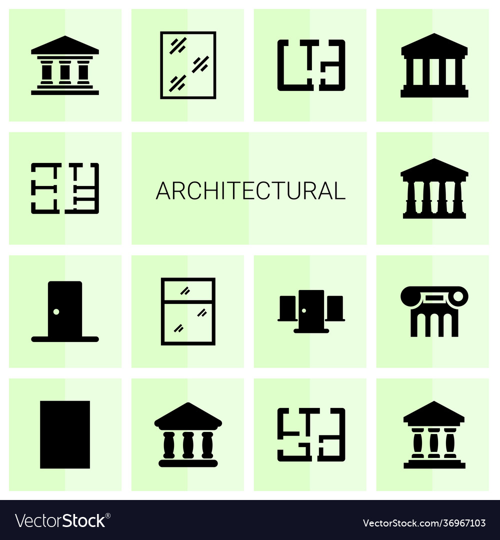 Architectural Icons Royalty Free Vector Image Vectorstock Architectural Icons Royalty Free Vector Image Vectorstock