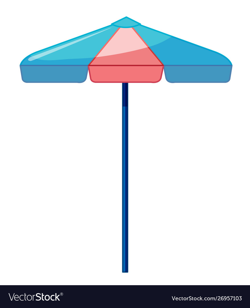 Beach umbrella on white background Royalty Free Vector Image