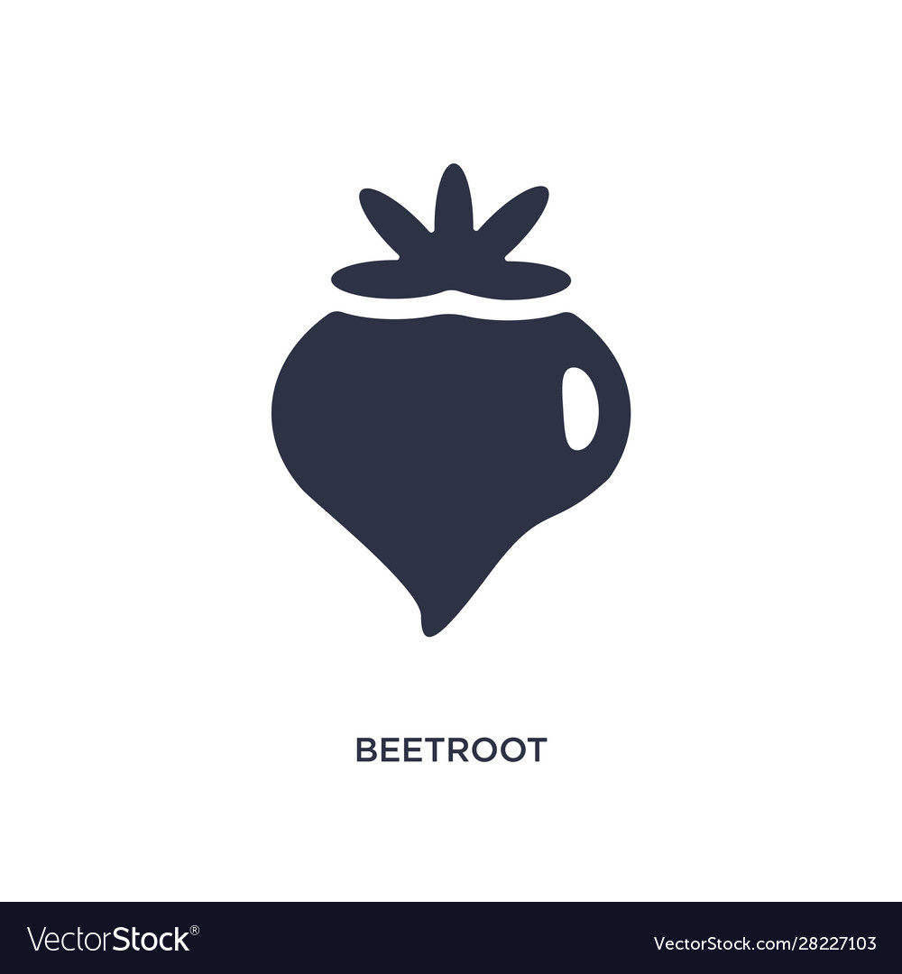 Beetroot icon on white background simple element Vector Image Beetroot icon on white background simple element