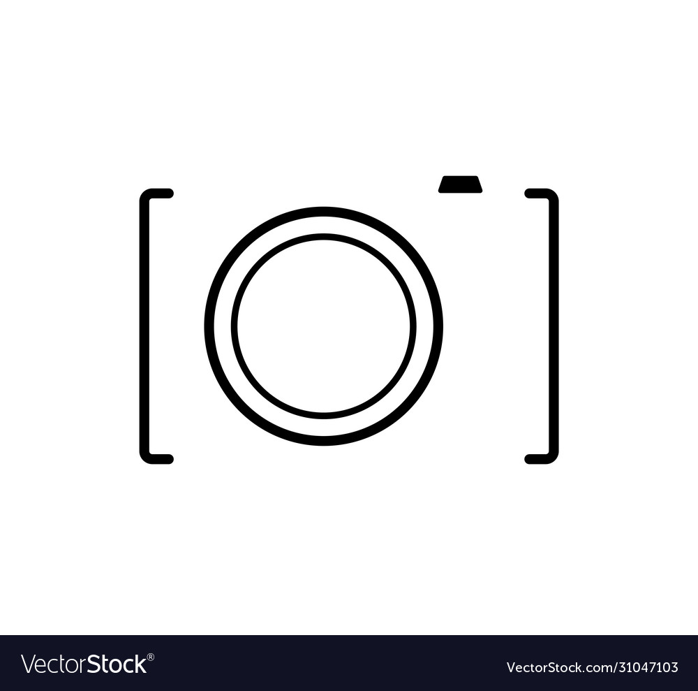 Camera icon in linear style photography element Vector Image Camera icon in linear style photography element